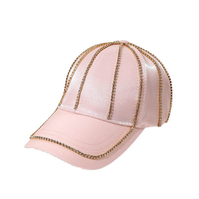 Wholesale Cotton Shiny Diamond Studded Baseball Caps
